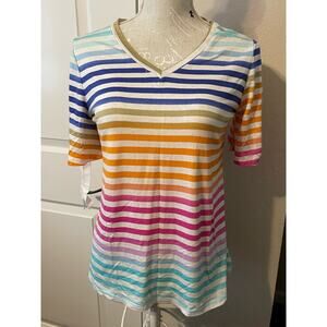 Annabelle womens medium top multi color striped